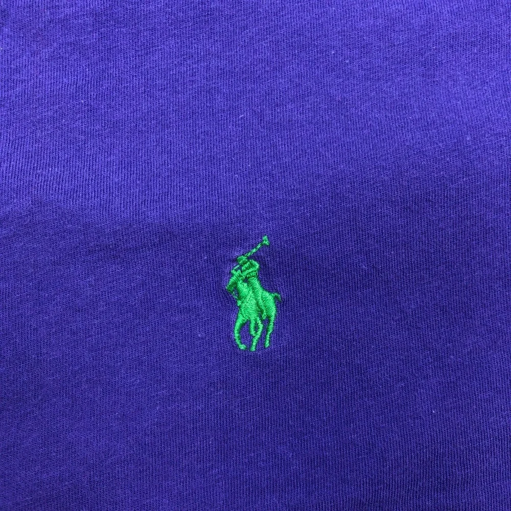 Polo Ralph Lauren T-Shirt Mens Large Purple Green Pony Vintage Cotton Tee L